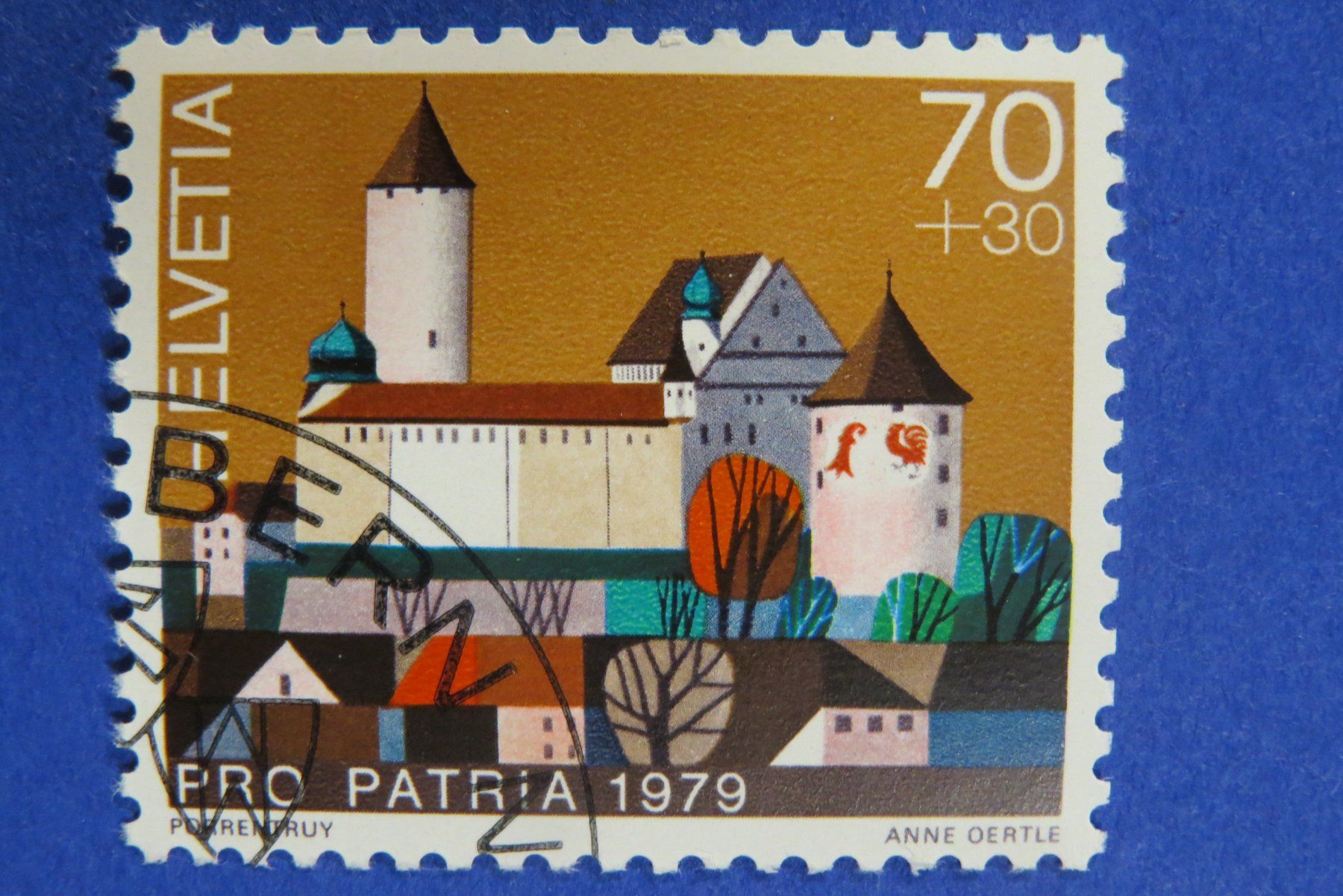 Tutti i francobolli: Serie Pro Patria 1979 - off.Ersttag-Eckstempel BERN – Usato da Brunnen venduto da Kumari 1