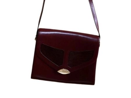 Sac à main Magli vintage bordeaux élégant et intemporel
