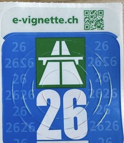 Vignette autostradali: Autobahnvignette 2026 – Nuovo e nell'imballaggio originale da Herisau venduto da Grandus