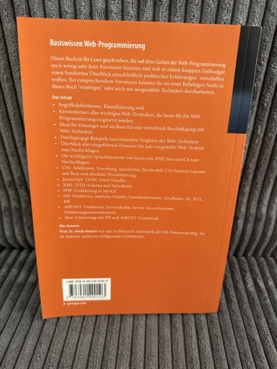 Livres: Basiswissen Web-Programmierung, 2. Auflage, neu! – Neuf (Voir description) à Rickenbach LU par Mita.Chris 1