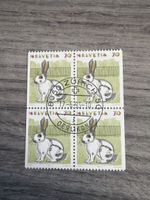 Briefmarken Serie 4 Stuck Kaninchen 70 Rappen Zoo Zürich