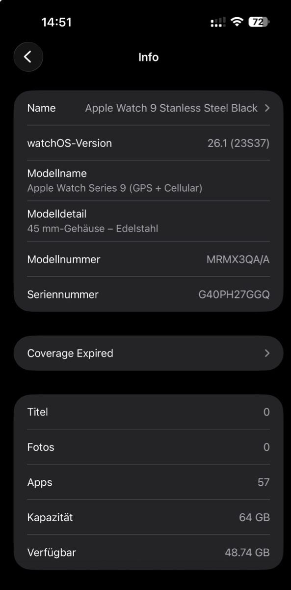 Apple Smartwatch: Apple Watch 9, Stainless Steal Black – Usato da Neuhaus SG venduto da Toppenau 6