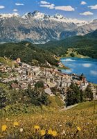 St. MORITZ  -  Blick gegen Piz Languard