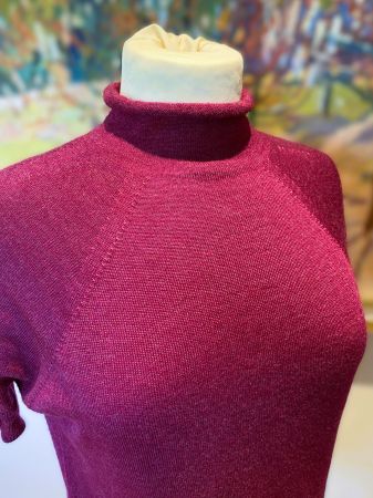 HAWICO Himbeere roter Pulli Merino Seide Cashmere aus MONN