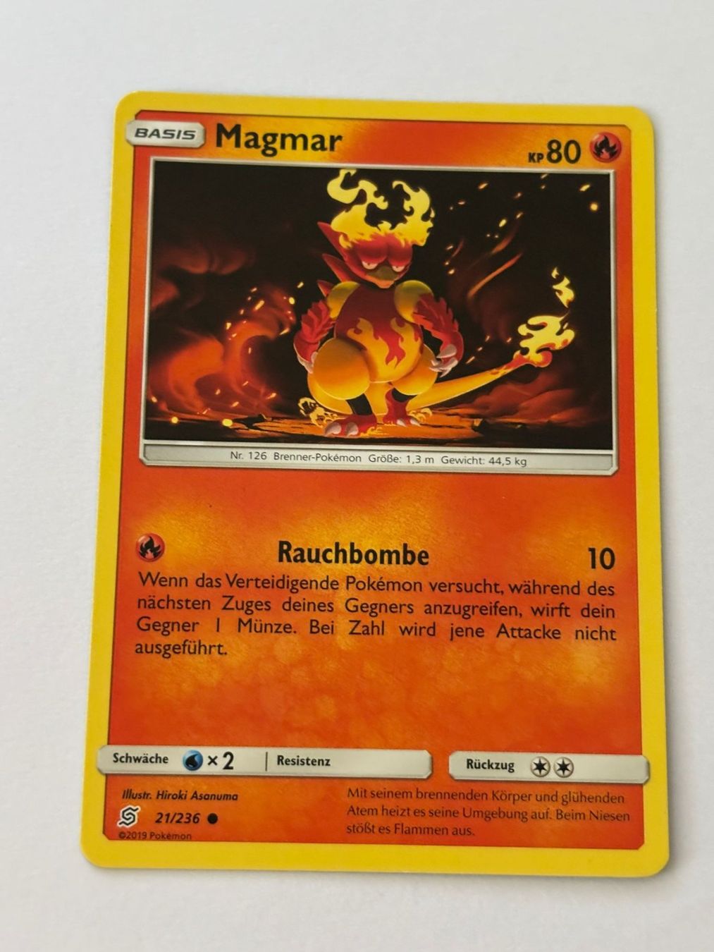 Pokémon Carte collezionabili: Pokemon-Karte Magmar 21/236 – Usato da Herisau venduto da Seyashop1