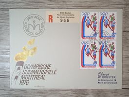 TR50 Enveloppe + Timbre Lichtenstein 1976