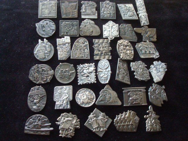 Placchette & Badge: Plaketten Silber 2 Stück 1.- – Usato da Riehen venduto da Baerewaegli