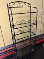 Regal Metall Glas Schwarz 5 Etagen, sehr guter Zustand!