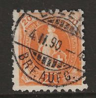 1888 : Stehende Helvetia Nr. 66B : KP 160.--