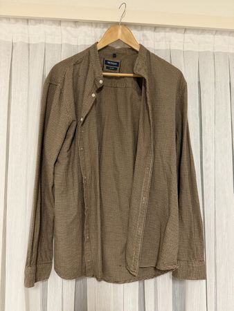 Herren Hemd McNeal kariert braun beige Grösse L neuwertig