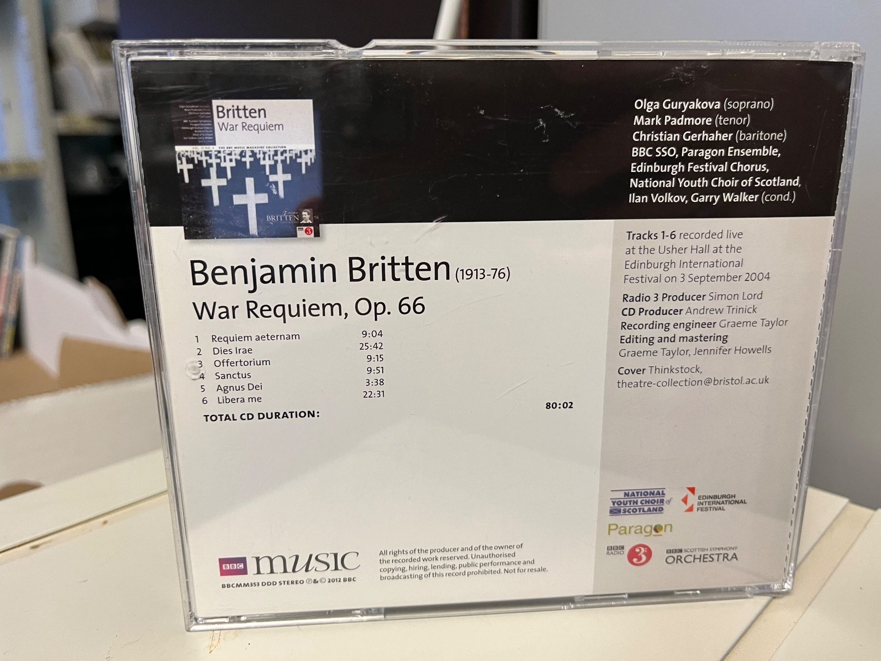 CD: Benjamin Britten - War Requiem - SRA03D – Nuovo (secondo la descrizione) da Küsnacht ZH venduto da pdproject 1