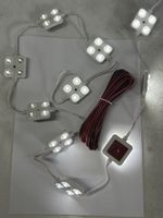 LED Modul 12V, 10x 4 SMD LEDs, Spritzwasserfest