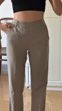 Stoffhose beige Gr. 34 von Kaffe