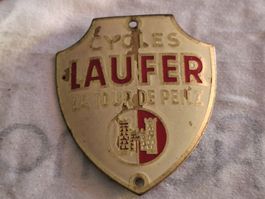 plaquette de cadre velo farrader Laufer VD oldtimer rare 