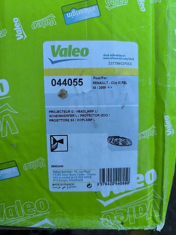 Valeo Fari: Phares clio 3 phase 2 Valeo – Usato da Ecublens VD venduto da mor_lqc5 2