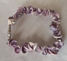 Armbandkette Muschel Violett -Lavendelfarbe sie Foto 20,5 cm