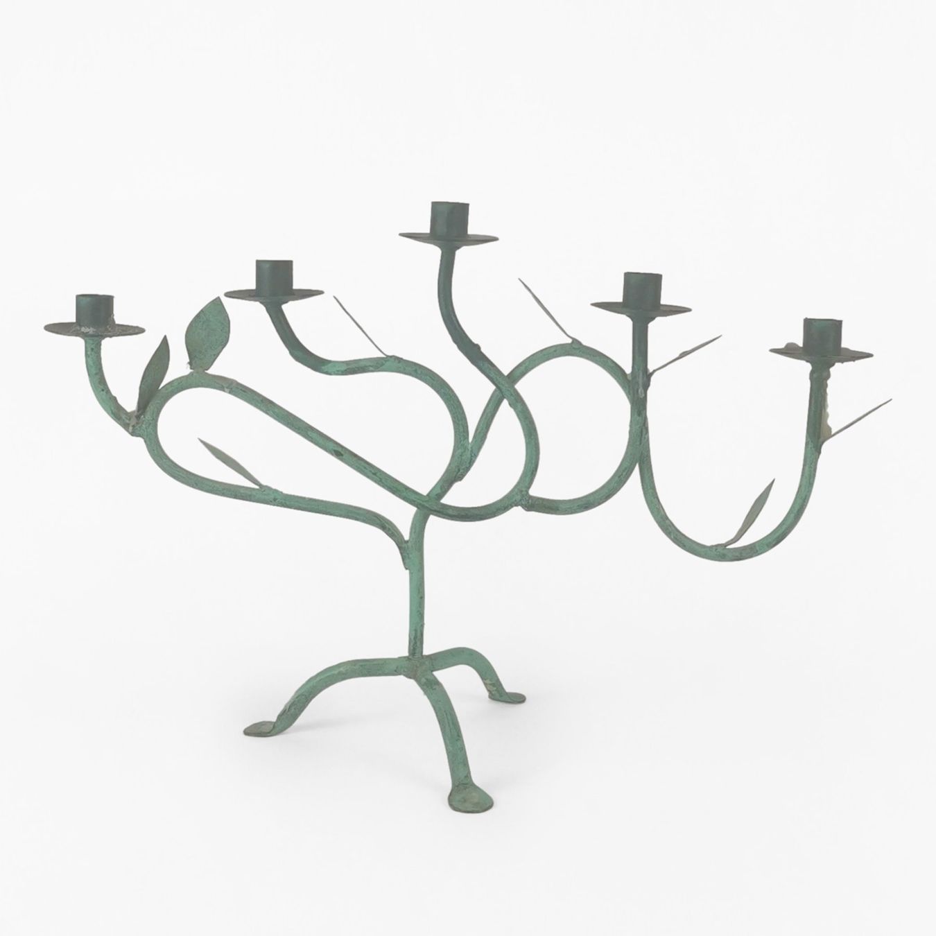 Portacandele: Five-light leaf chandelier /Kronleuchter/ candleholder – Usato da Morges venduto da 4WLS