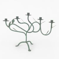 Five-light leaf chandelier /Kronleuchter/ candleholder