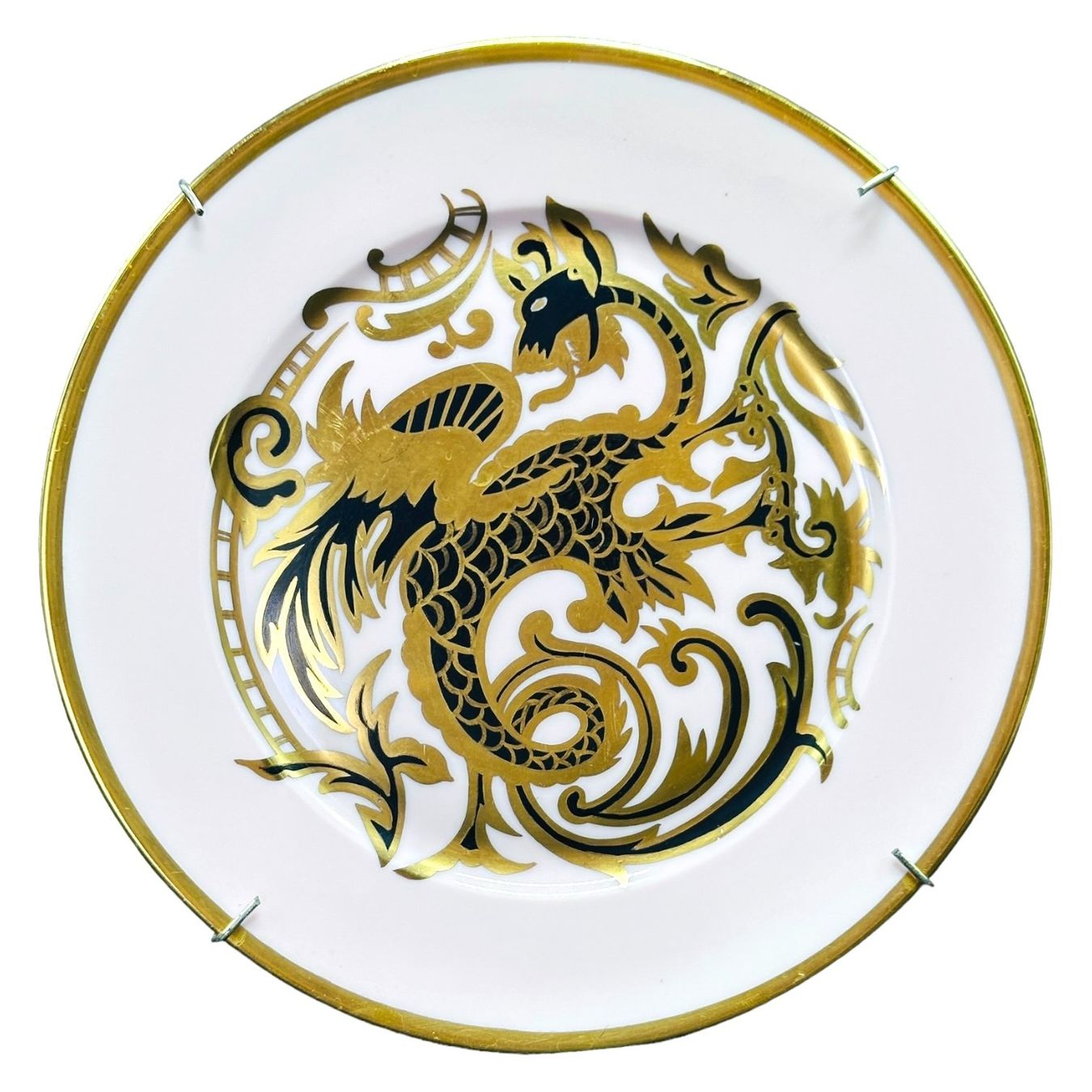 Rosenthal Piatti: Assiette de collection Rosenthal dragon d'or monogramme R.IZ – Usato da Morges venduto da 1tiquaire 2