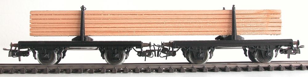 Wagon Märklin Ancien échelle 0 – Langholzwagen – Réf 1961 G – Vintage Avec Boîte