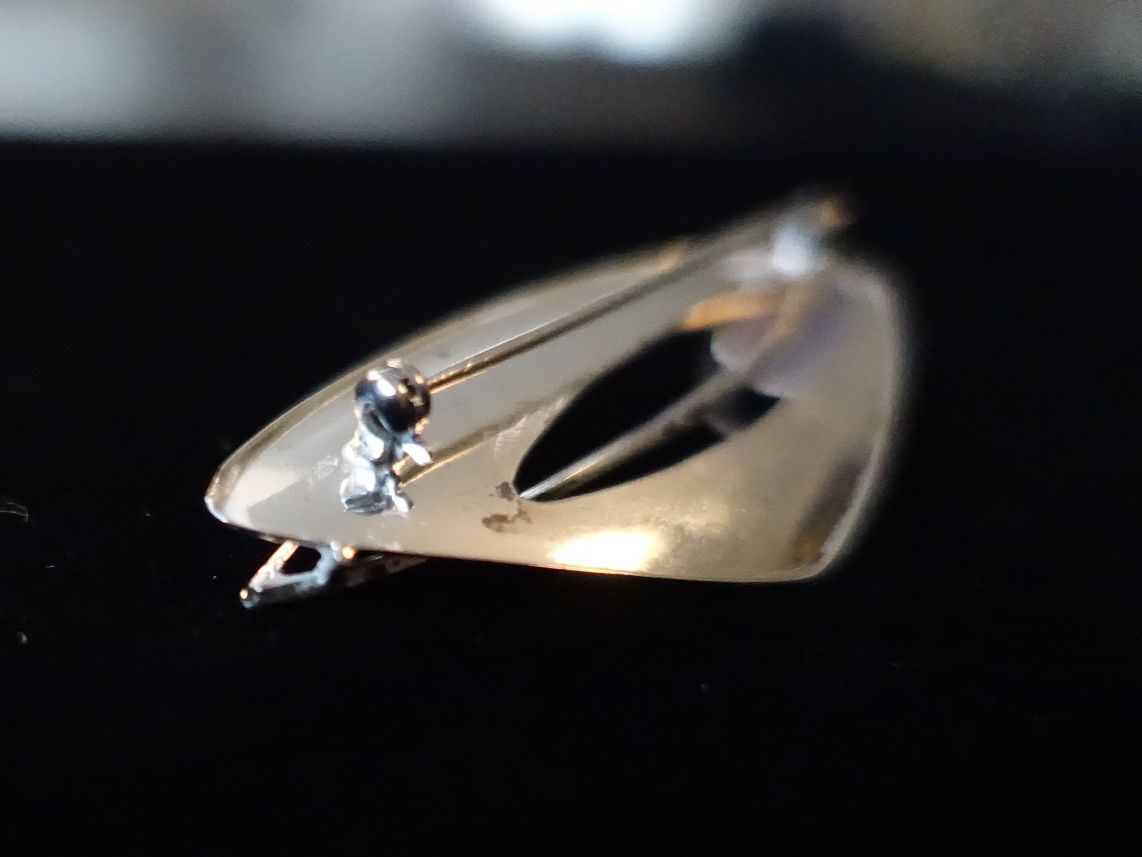 Broschen & Nadeln: Vintage Brosche aus Silber mit Rosenquarz – Gebraucht aus Russikon von Eulenfeder 3