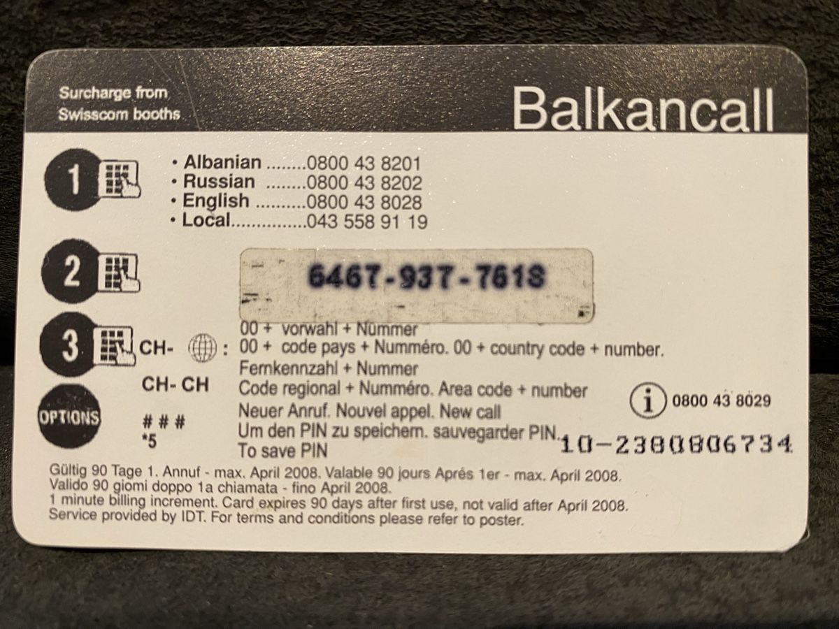Telefon- & Taxkarten: Carte – Defekt aus Lausanne von babacard10 1