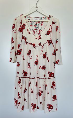 Ba&sh "Blabe" Poppy Floral Ruffled Mini Dress