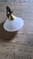 Zugpendelleuchte Messing mit Glasschirm guter Zustand