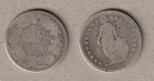 Tutti le monete: 1/2 Franken 1878 – Usato da Allschwil venduto da Coinfreak