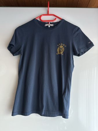 Tommy Hilfiger T-Shirt Grösse XS dunkelblau mit Stick gold