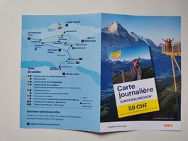 Code promo carte journalière Région Jungfrau Coop flyer en F