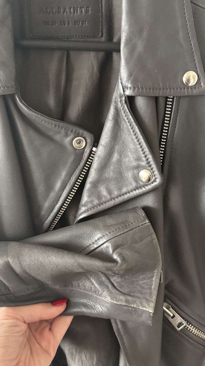 Allsaints Giacche: AllSaints Cole Biker Jacket, Size M, grey leather – Usato da zug venduto da Inaar 4