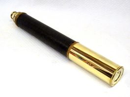 Longue vue laiton 19e S. Teleskop Fernrohr Messing 86 cm