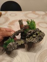 Aquarium Dekoration Burg mit Brücke guter Zustand