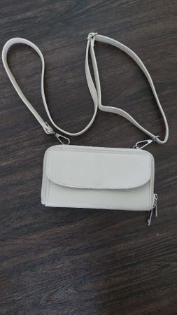 Damen Umhängetasche hellbeige mit Geldbörsenfunktion