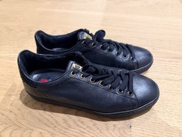 Hogl Sneaker Leder Schwarz mit Steinchen guter Zustand