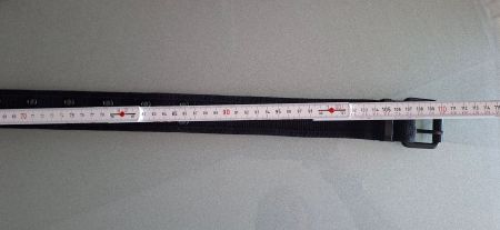 2 Loch Stoff Gürtel Schwarz 110 cm