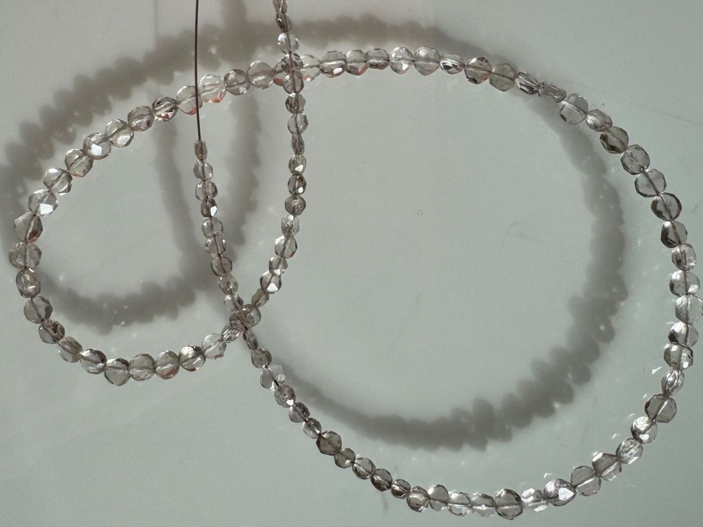 Catenine: Quartz  4 bis 5 mm!!!  facettiert  46 cm   unikat – Nuovo e nell'imballaggio originale da Leuggern venduto da gemshow 6