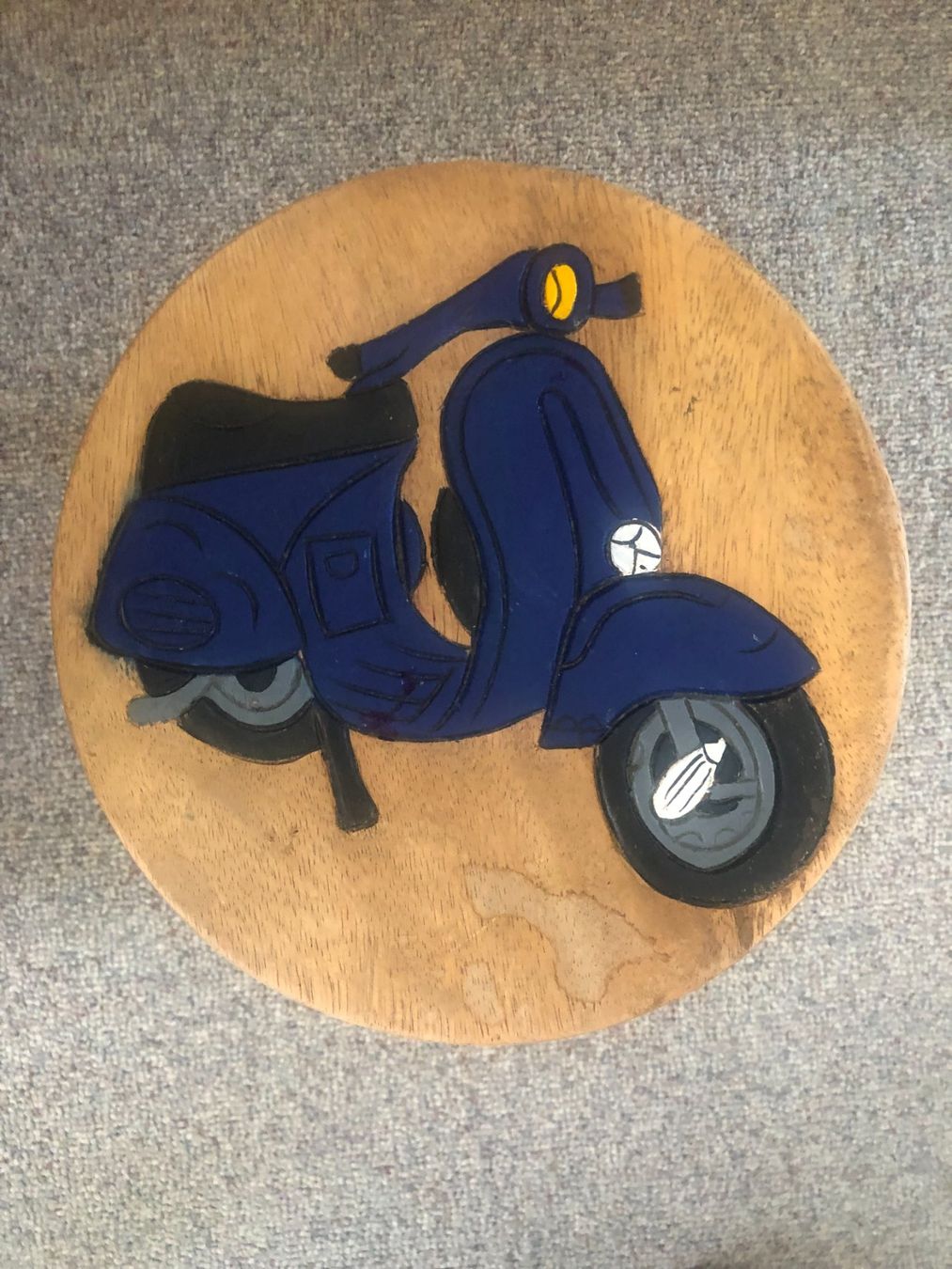 Sgabelli: Kinderhocker Handbemalt mit einer blauen Vespa – Usato da Bassersdorf venduto da sammelfloh 2