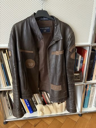 Blouson de cuir Scapa couleur chocolat taille 36/38