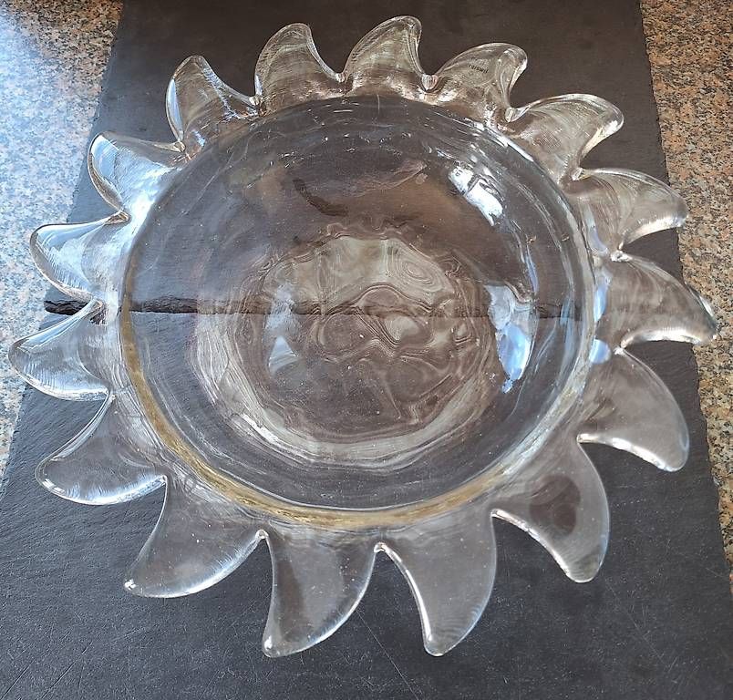 Gläser: 6 Sonnenblumen Glasschalen Galsi Hergiswil mit Zubehör – Gebraucht aus Wattwil von 260261 1
