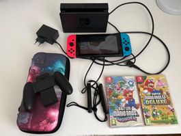 Nintendo Switch Konsole mit Spielen und Zubehör
