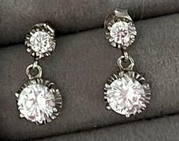 Boucles d'oreilles - Argent 925 et zircon