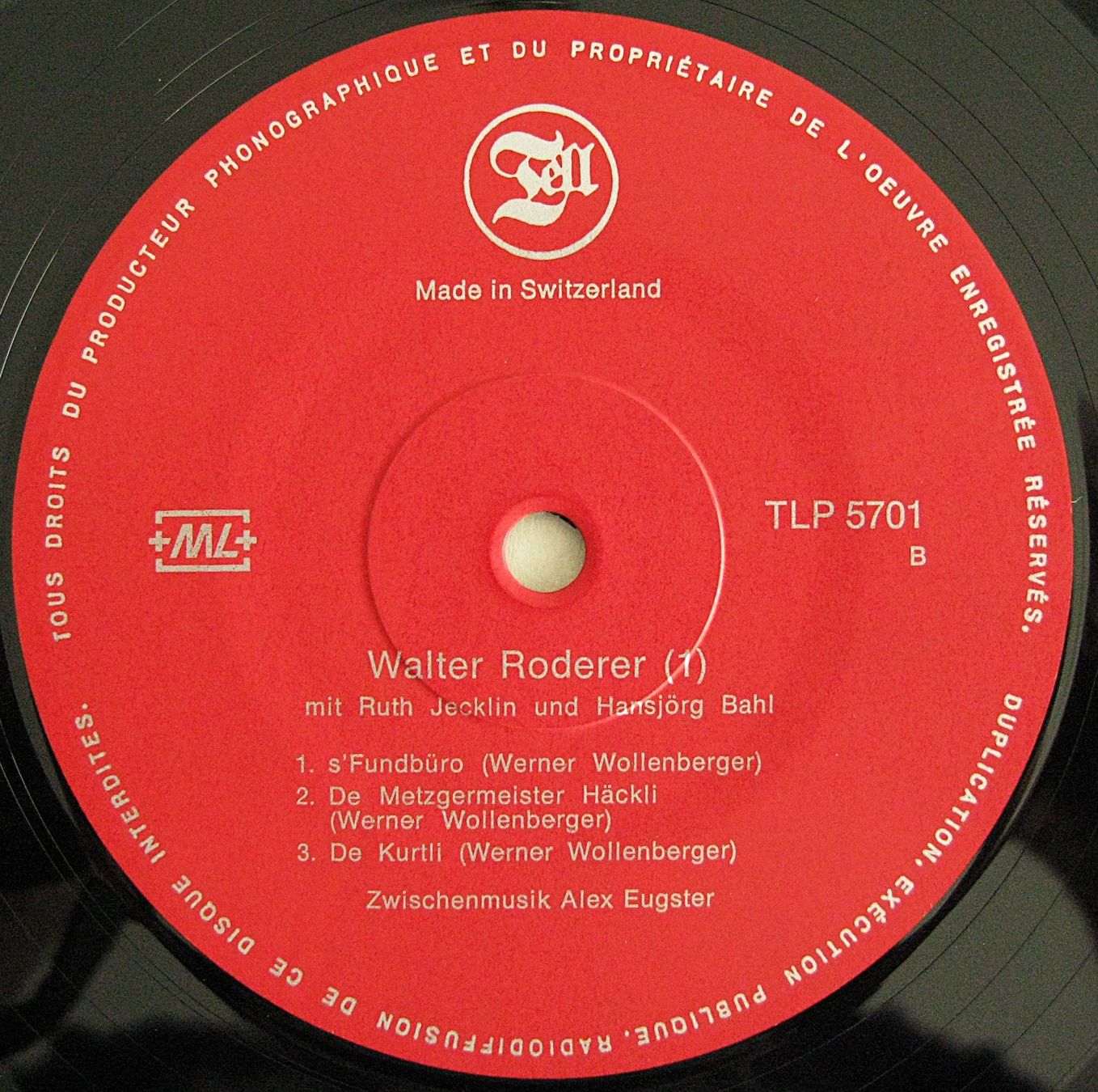 Dischi in vinile: WALTER RODERER "1" LP in VG++/EX – Usato da Monthey venduto da Pingmub 4