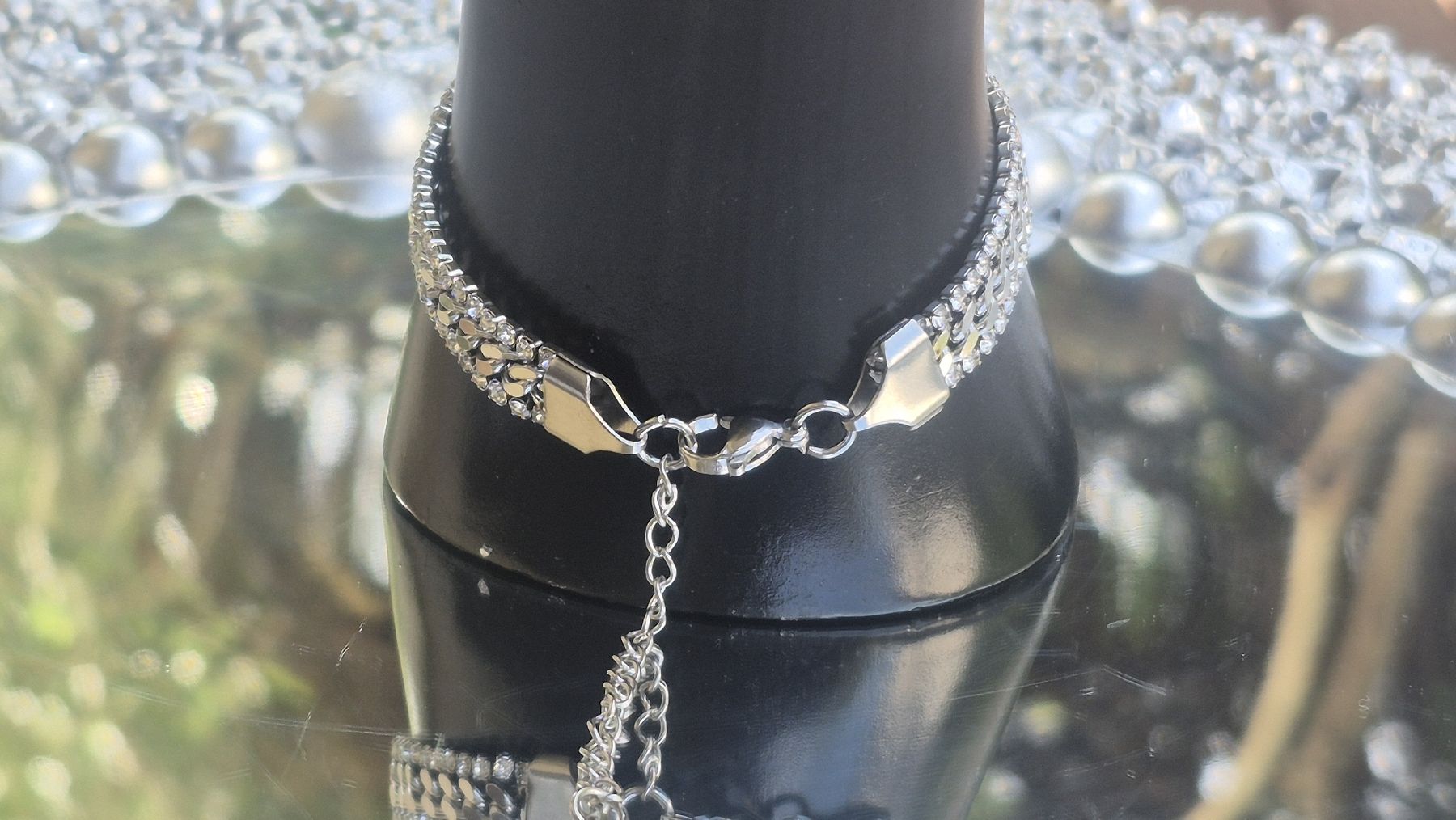 Armbänder & -reifen: Bracciale catena con strass argento – Neu (gemäss Beschreibung) aus Giubiasco von Stefaniav 6