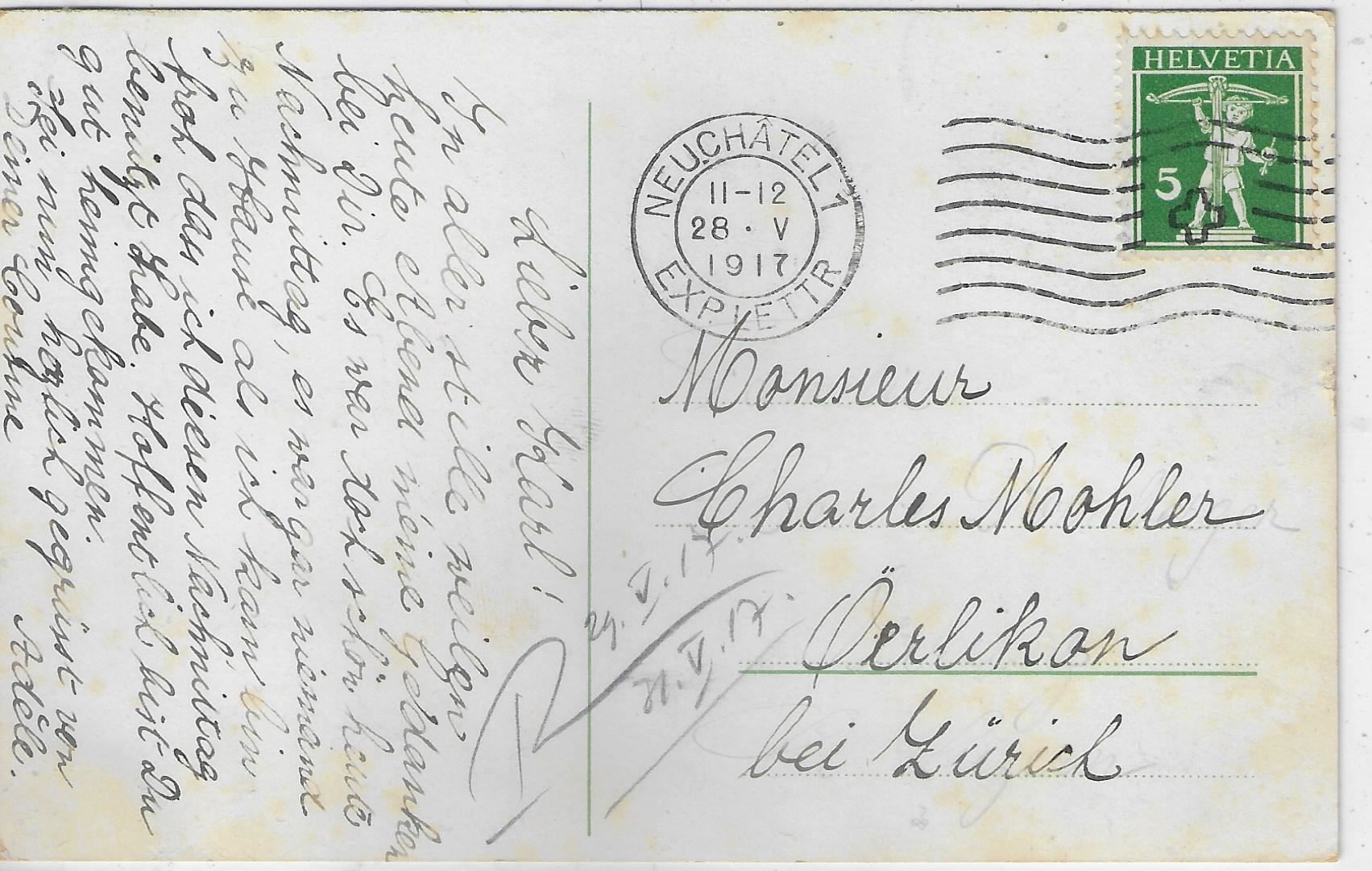 Cartoline postali: Blaumeisen auf Zweig - Litho – Usato da Ettingen venduto da Kartenplanet 1