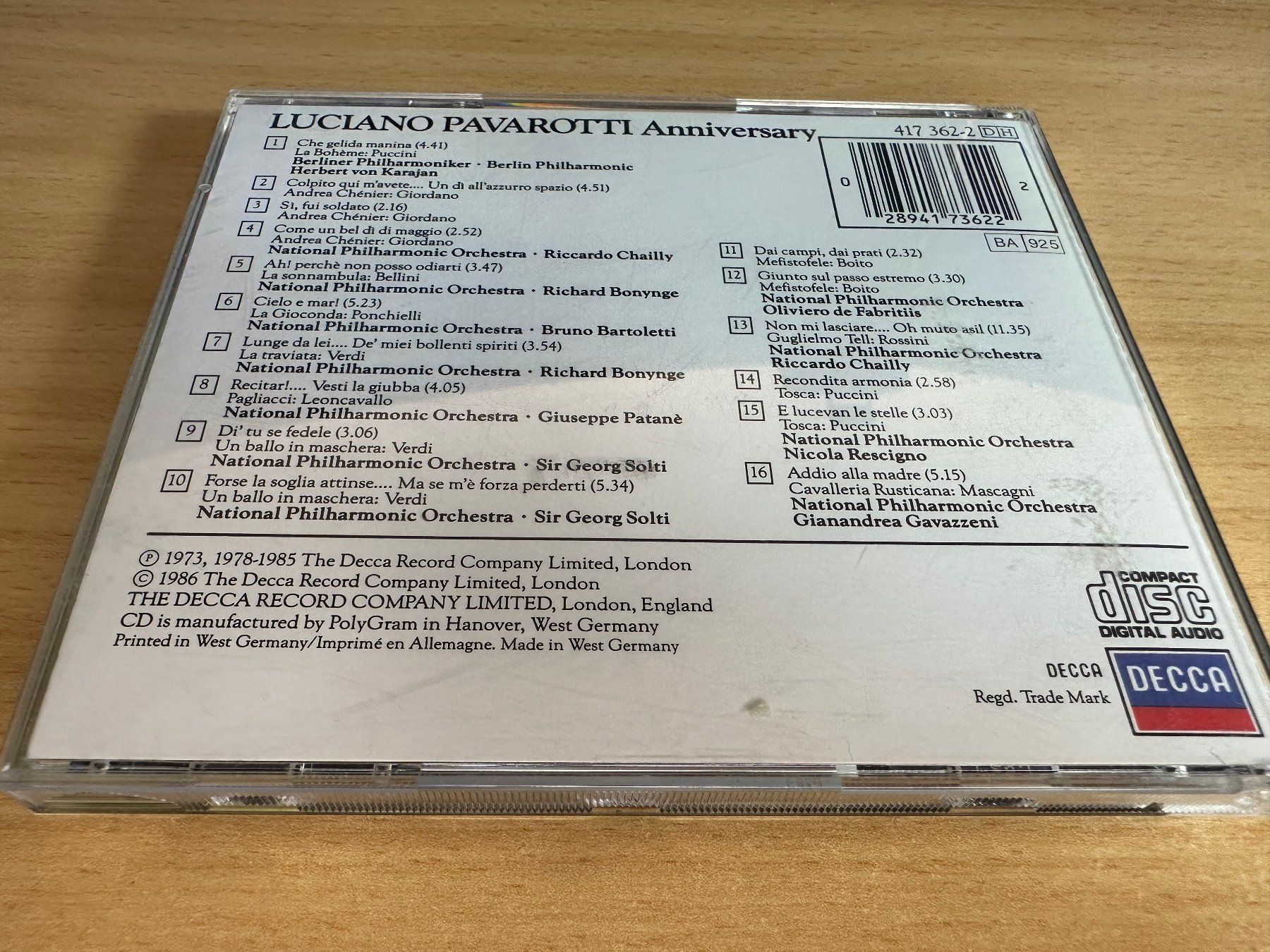 CDs: Pavarotti – Anniversary – Gebraucht aus Rikon im Tösstal von Alpenmutz 1