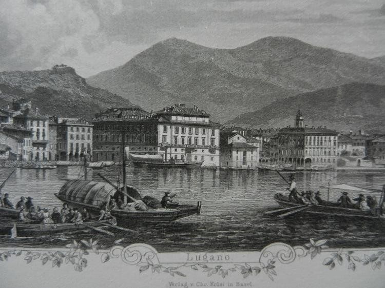 Incisioni: Souvenir Lugano – Usato da Risch venduto da Antikfee 1