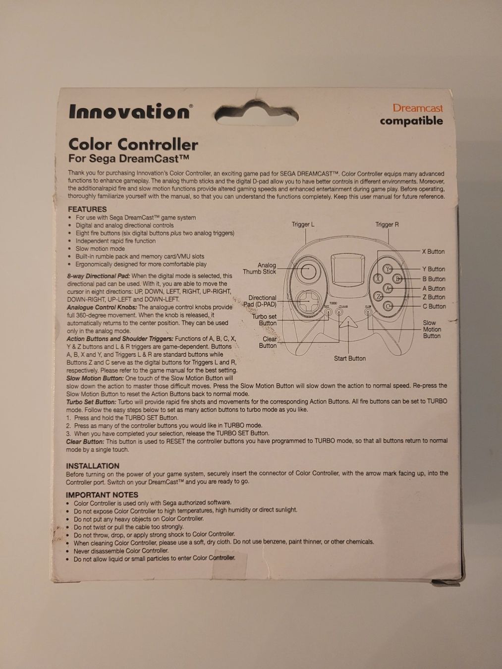 Controller: Dreamcast Controller mit OVP, neu!!! – Nuovo e nell'imballaggio originale da Uezwil venduto da -Retrogames- 2