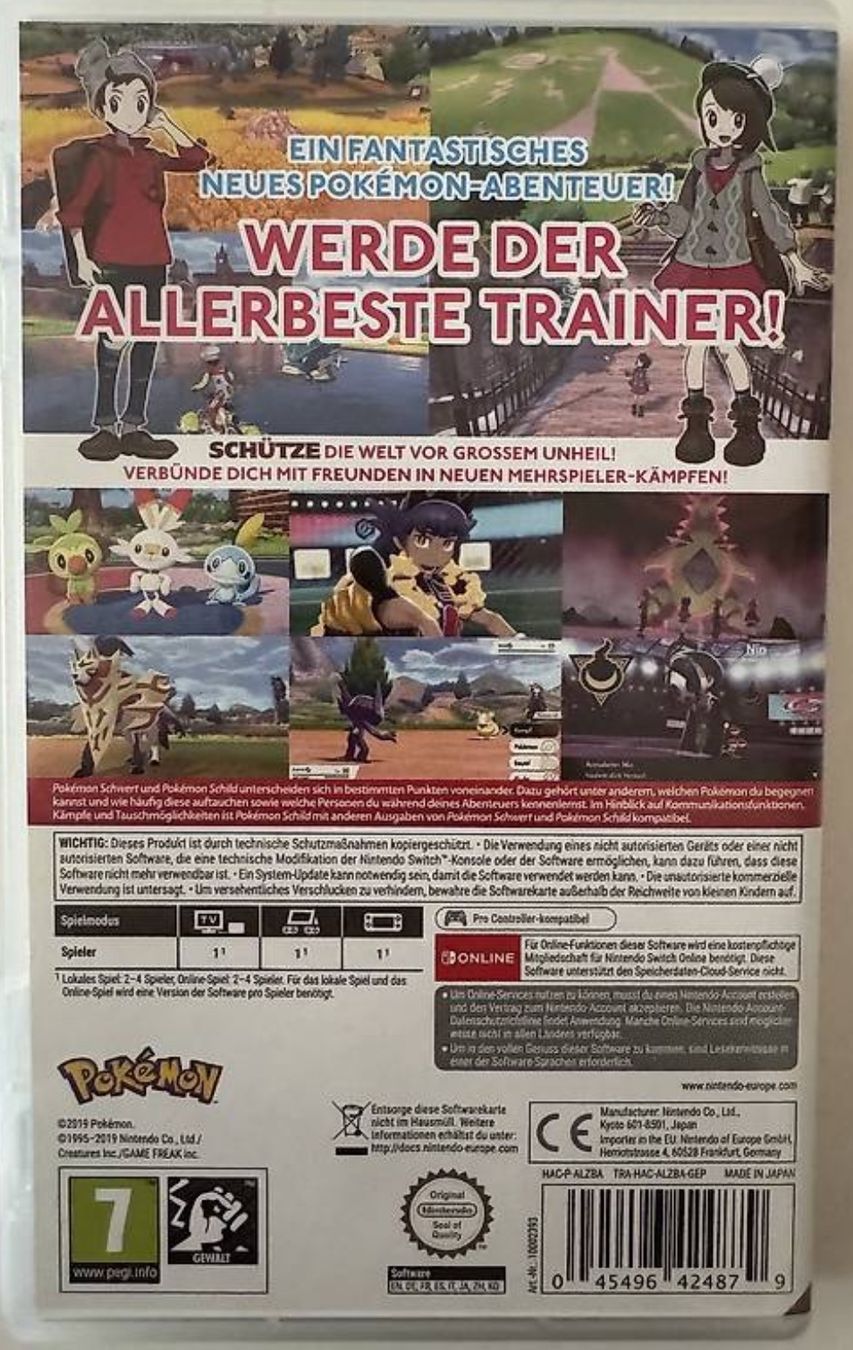 Spiele: Pokemon Schild / Shield / Bouclier - Nintendo Switch – Gebraucht aus Zürich von jabo22 1